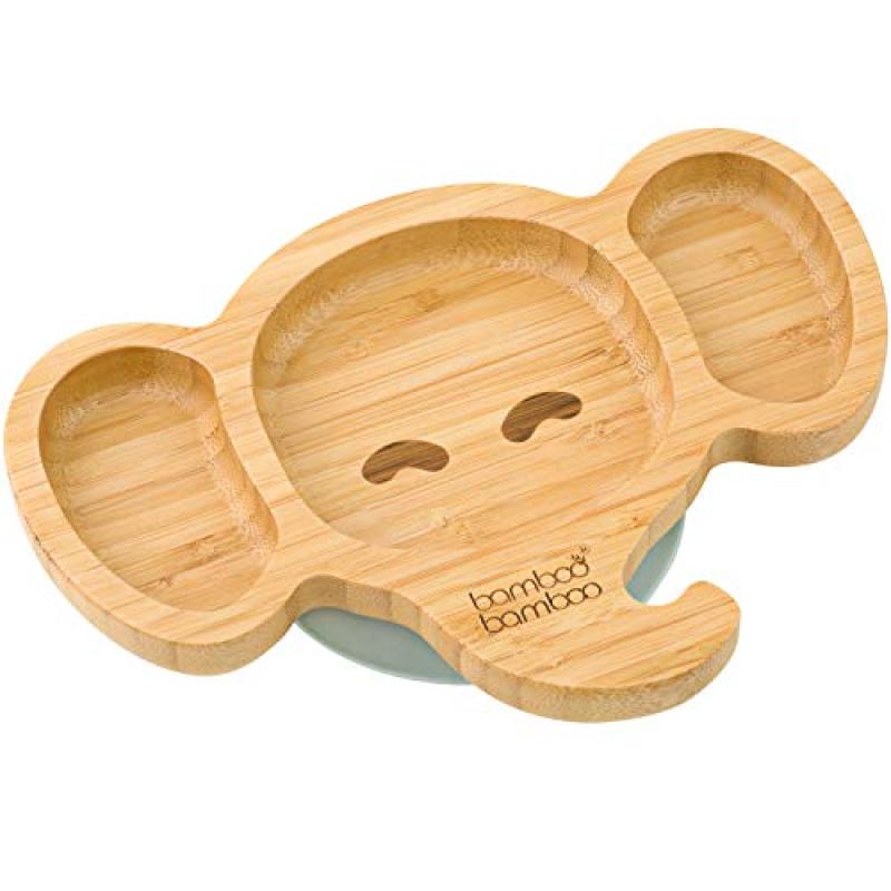Bamboo Baby Plate with Secure Suction Bamboo Baby Plate with Secure Suction