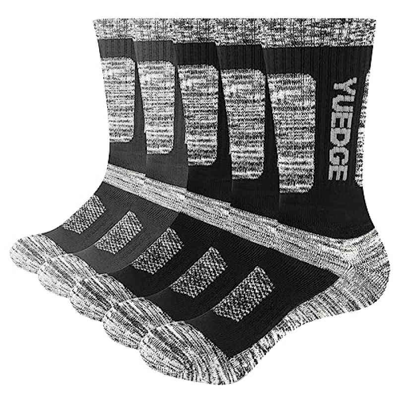 YUEDGE Men's Cushion Crew Socks YUEDGE Men's Cushion Crew Socks