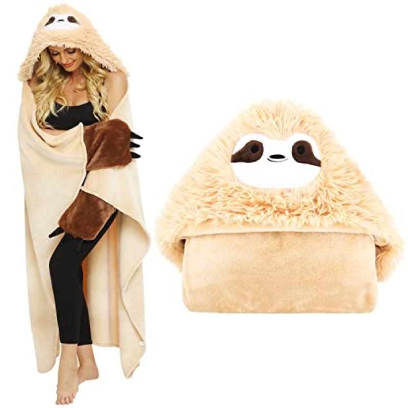 Shoppawhile Sloth Hooded Blanket Shoppawhile Sloth Hooded Blanket