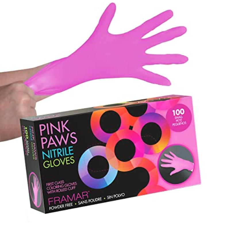 FRAMAR Pink Nitrile Disposable Gloves FRAMAR Pink Nitrile Disposable Gloves