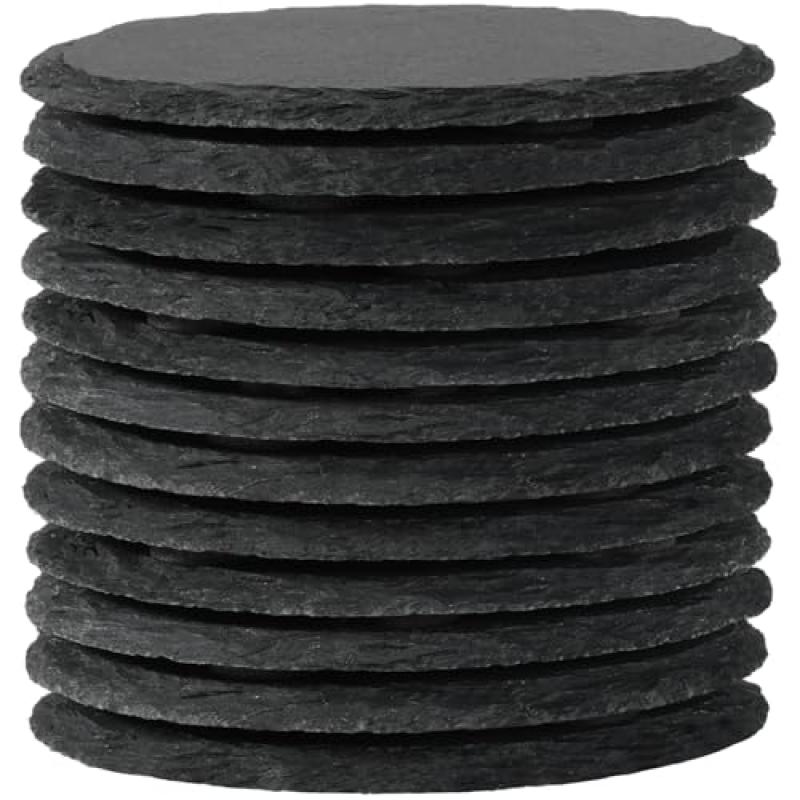 WEWINK PLUS Slate Coasters Set of 12 WEWINK PLUS Slate Coasters Set of 12