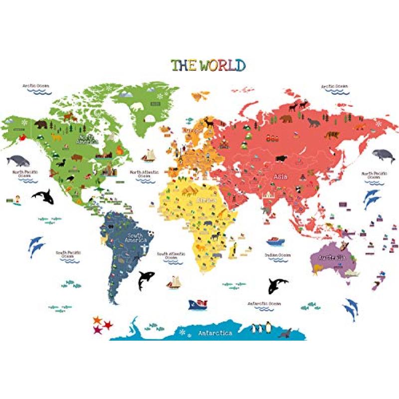 HomeEvolution World Map Wall Stickers HomeEvolution World Map Wall Stickers