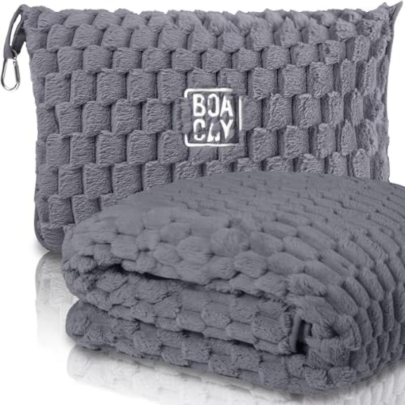 BOACAY Travel Blanket with Pillow BOACAY Travel Blanket with Pillow