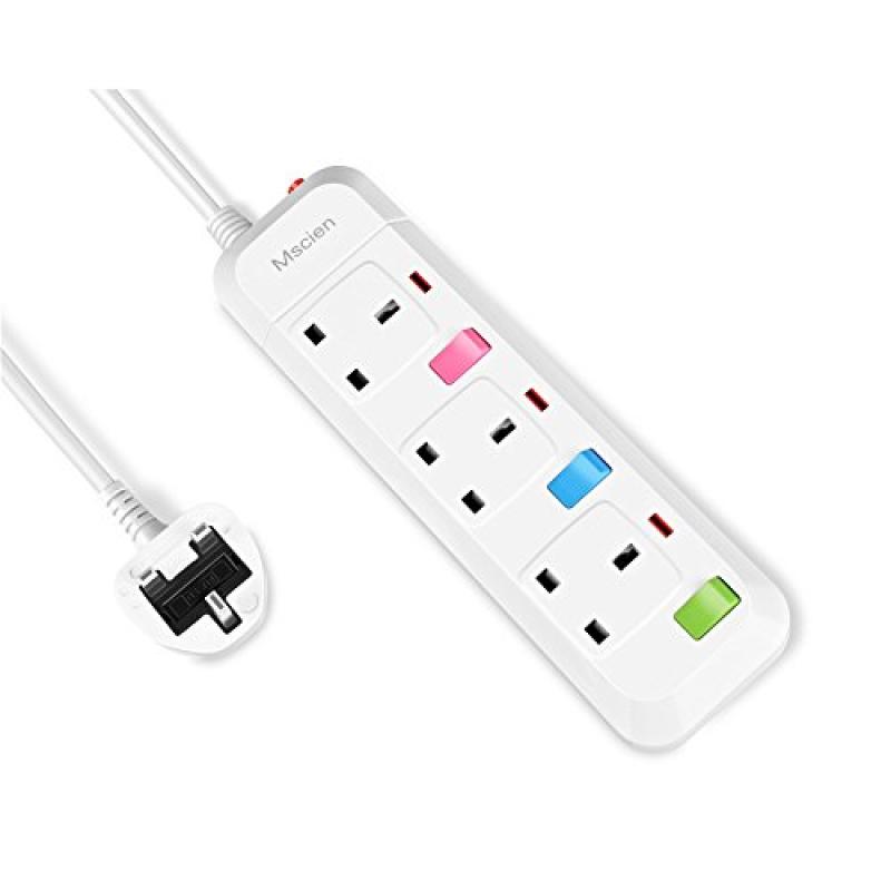 Mscien Surge Protected 3 Way Power Strip Mscien Surge Protected 3 Way Power Strip