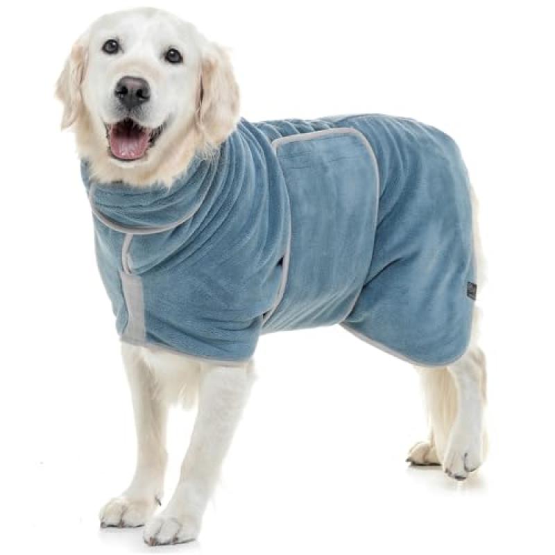 Lucky Paws® Dog Drying Coat Towel Robe Lucky Paws® Dog Drying Coat Towel Robe