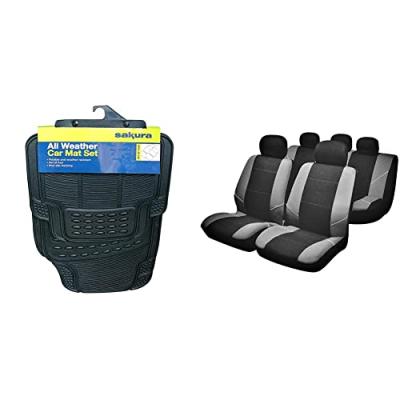 Sakura Car Mats & 'Merton' Seat Covers Set Sakura Car Mats & 'Merton' Seat Covers Set
