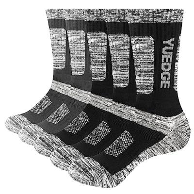 YUEDGE Men's Cushion Crew Socks YUEDGE Men's Cushion Crew Socks