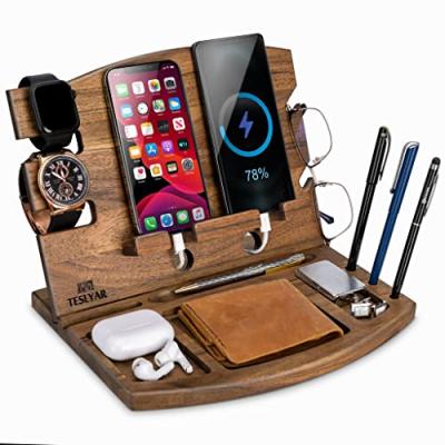 Teslyar Wooden Phone Docking Station Teslyar Wooden Phone Docking Station
