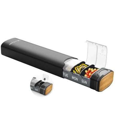 Metal Pill Organiser with Travel Dispenser Metal Pill Organiser with Travel Dispenser