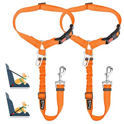 SlowTon Dog Seatbelts with Bungee Buffer SlowTon Dog Seatbelts with Bungee Buffer