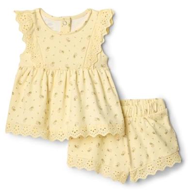 Amazon Essentials Baby Girls' Eyelet Set Amazon Essentials Baby Girls' Eyelet Set