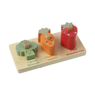 Wooden Stacking Toy - Counting Veggies Wooden Stacking Toy - Counting Veggies