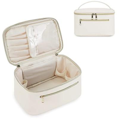 Travel Makeup Bag with Brush Compartment
