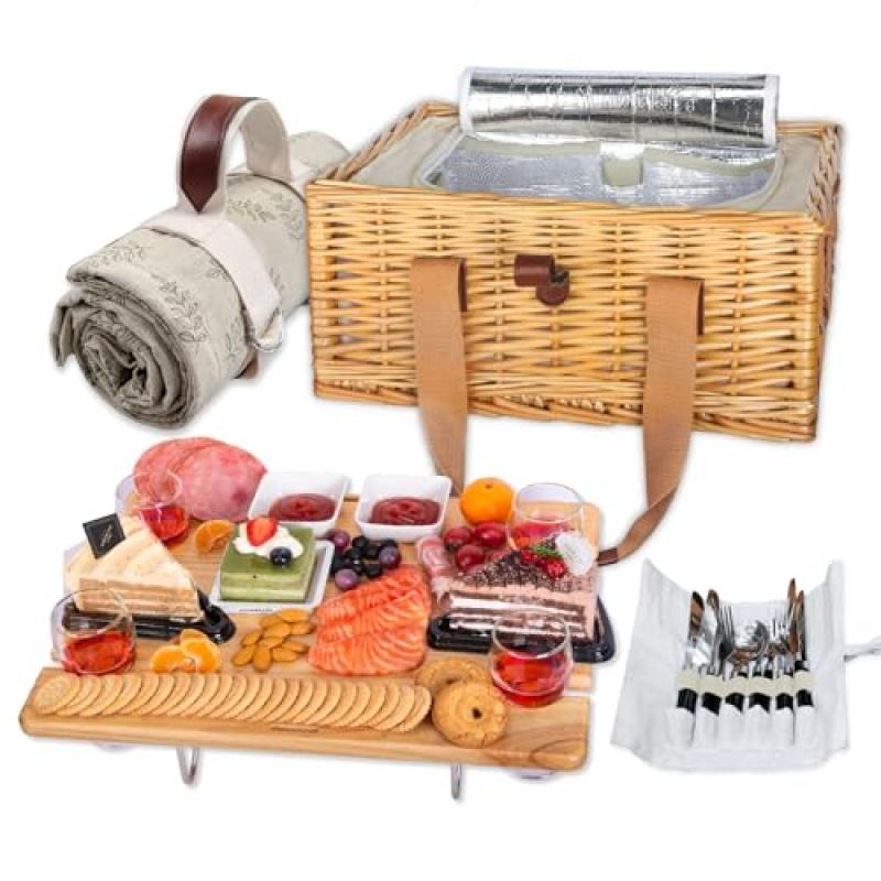 Hap Tim Wicker Picnic Basket for 4 Hap Tim Wicker Picnic Basket for 4
