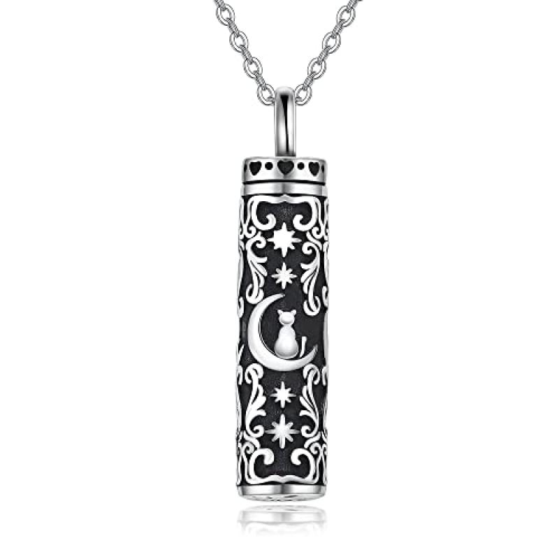 CUPENDA Cat Urn Necklace for Pet Ashes CUPENDA Cat Urn Necklace for Pet Ashes