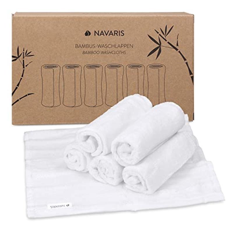 Navaris Bamboo Viscose Wash Cloth Set Navaris Bamboo Viscose Wash Cloth Set