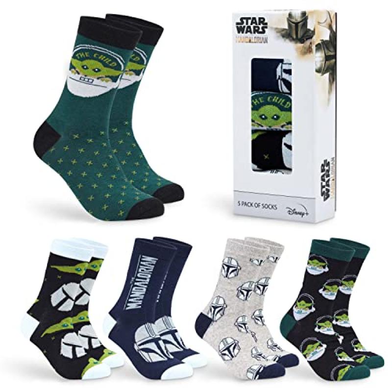 Disney Men's Star Wars Crew Socks 5 Pack Disney Men's Star Wars Crew Socks 5 Pack