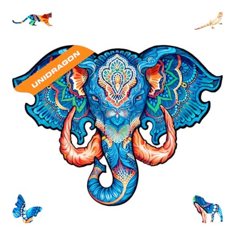 UNIDRAGON Elephant Wooden Jigsaw Puzzle UNIDRAGON Elephant Wooden Jigsaw Puzzle