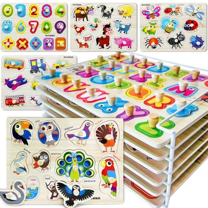 QUOKKA Alphabet Wooden Puzzles for Toddlers QUOKKA Alphabet Wooden Puzzles for Toddlers