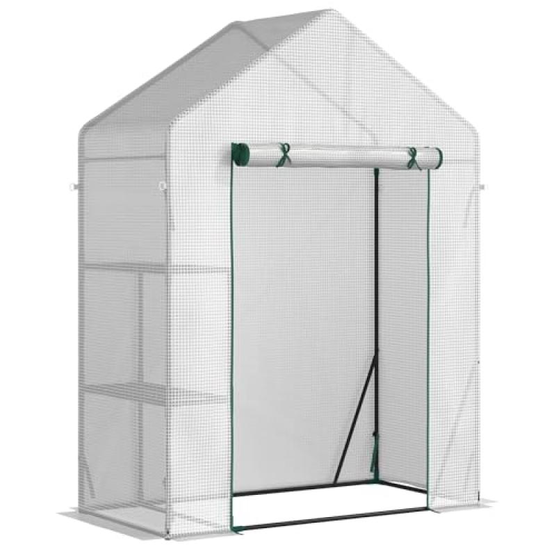 Outsunny Greenhouse with 2 Tier Shelf Outsunny Greenhouse with 2 Tier Shelf