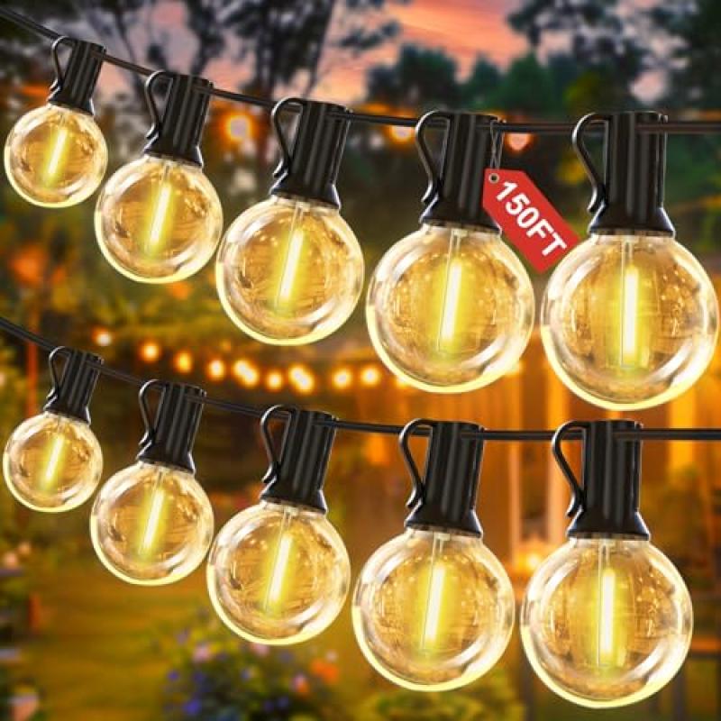 Yuucio Outdoor String Lights with LED Bulbs