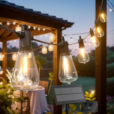 Kawaya Solar Festoon Lights with Vintage Edison Bulbs