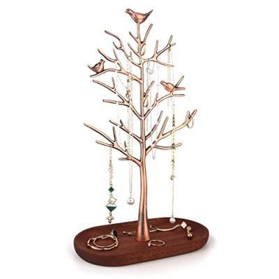 MORE&LESS Jewelry Rack with Wood Tray MORE&LESS Jewelry Rack with Wood Tray