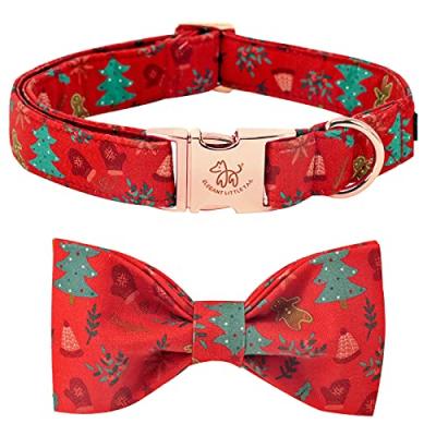 Christmas Dog Collar with Bowtie Christmas Dog Collar with Bowtie