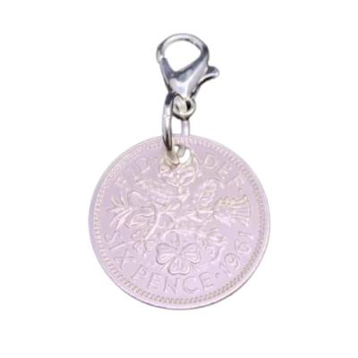 Silver Sixpence Bridal Charm