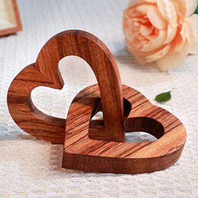 Olive Wood Heart Shape Couple Gift Olive Wood Heart Shape Couple Gift