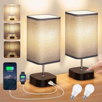 Touch Bedside Lamps Set with USB Ports Touch Bedside Lamps Set with USB Ports