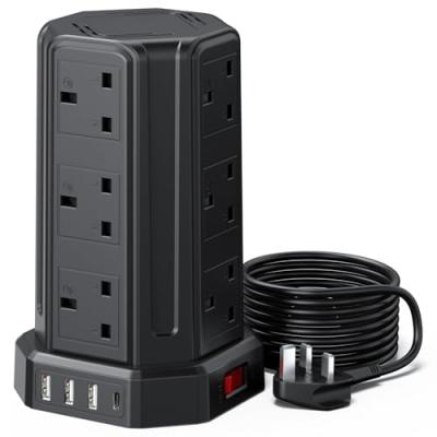 Tower Extension Lead with USB Slots, 5M Cable Tower Extension Lead with USB Slots, 5M Cable