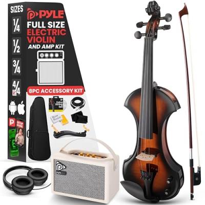 Pyle Electric Violin with Amplifier Kit